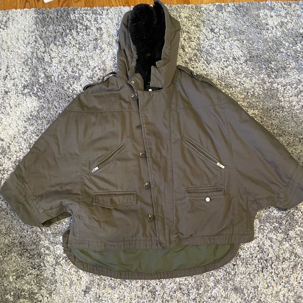 the kooples army green coat